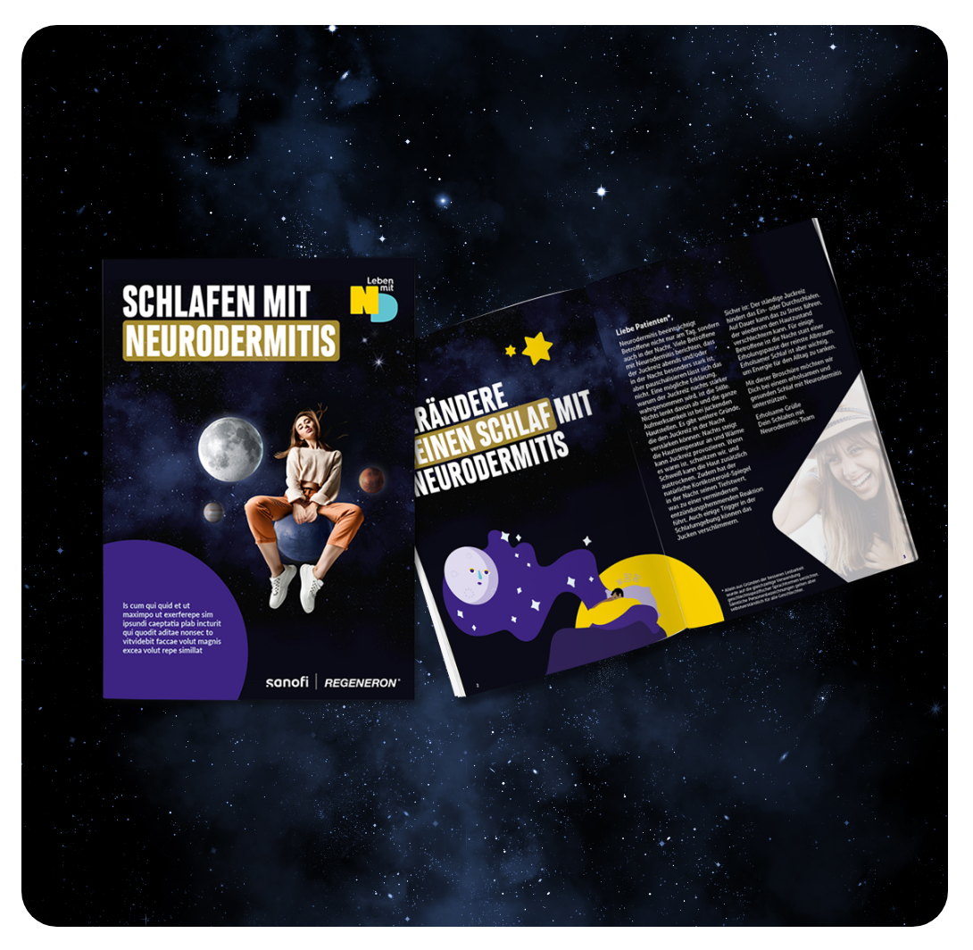 Hände locker vor der Brust gehalten.